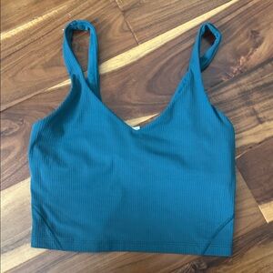 lululemon athletica Teal ribbed Tank Top size 6